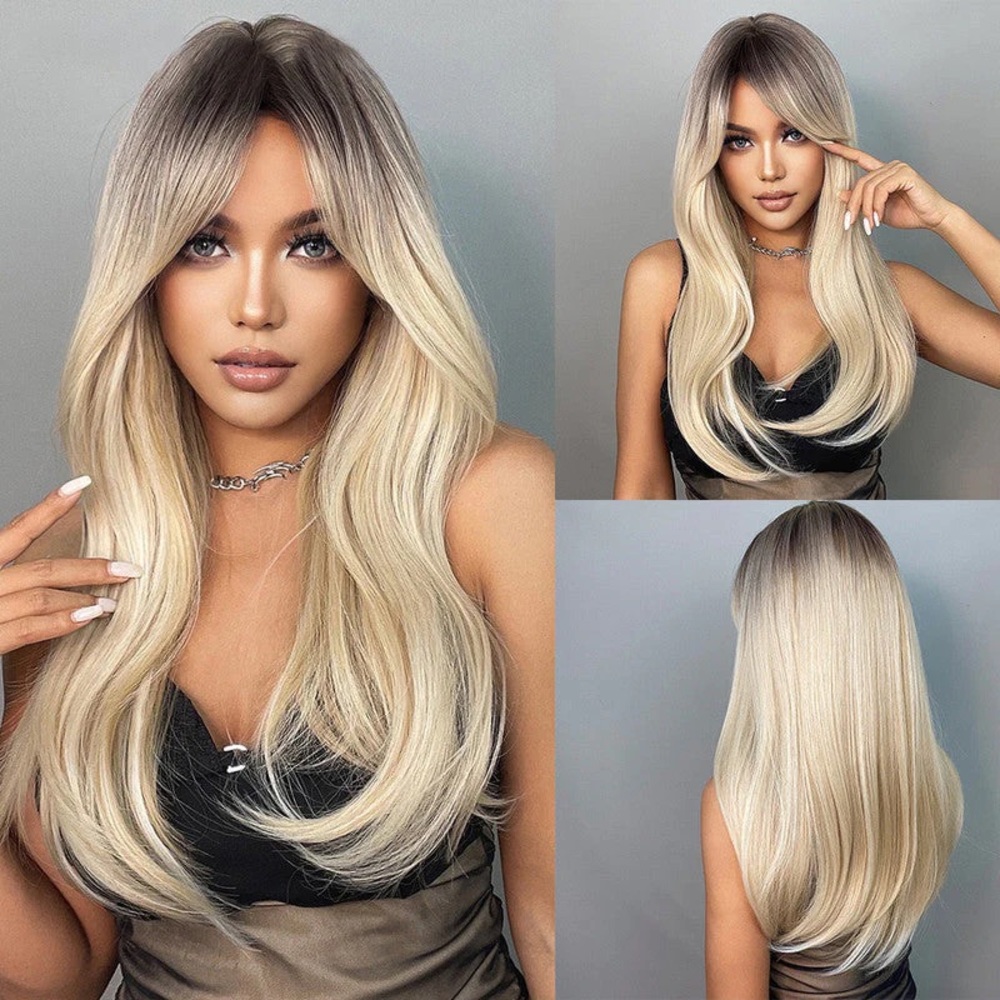 Synthetic Wig and Wig Brush Combo